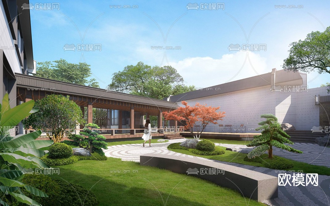 庭院景观PSD下载_ID14153215_3dmax免费模型-欧模网