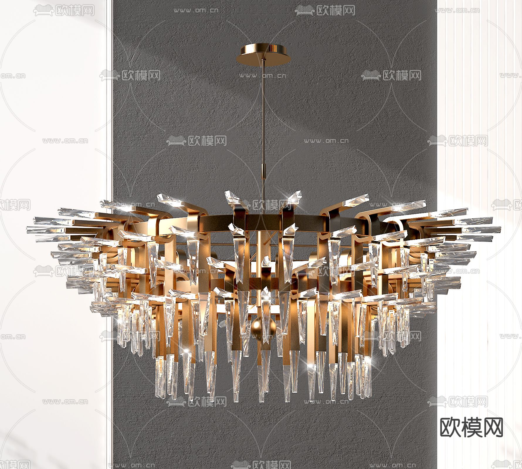 水晶吊灯 大堂吊灯3d模型下载