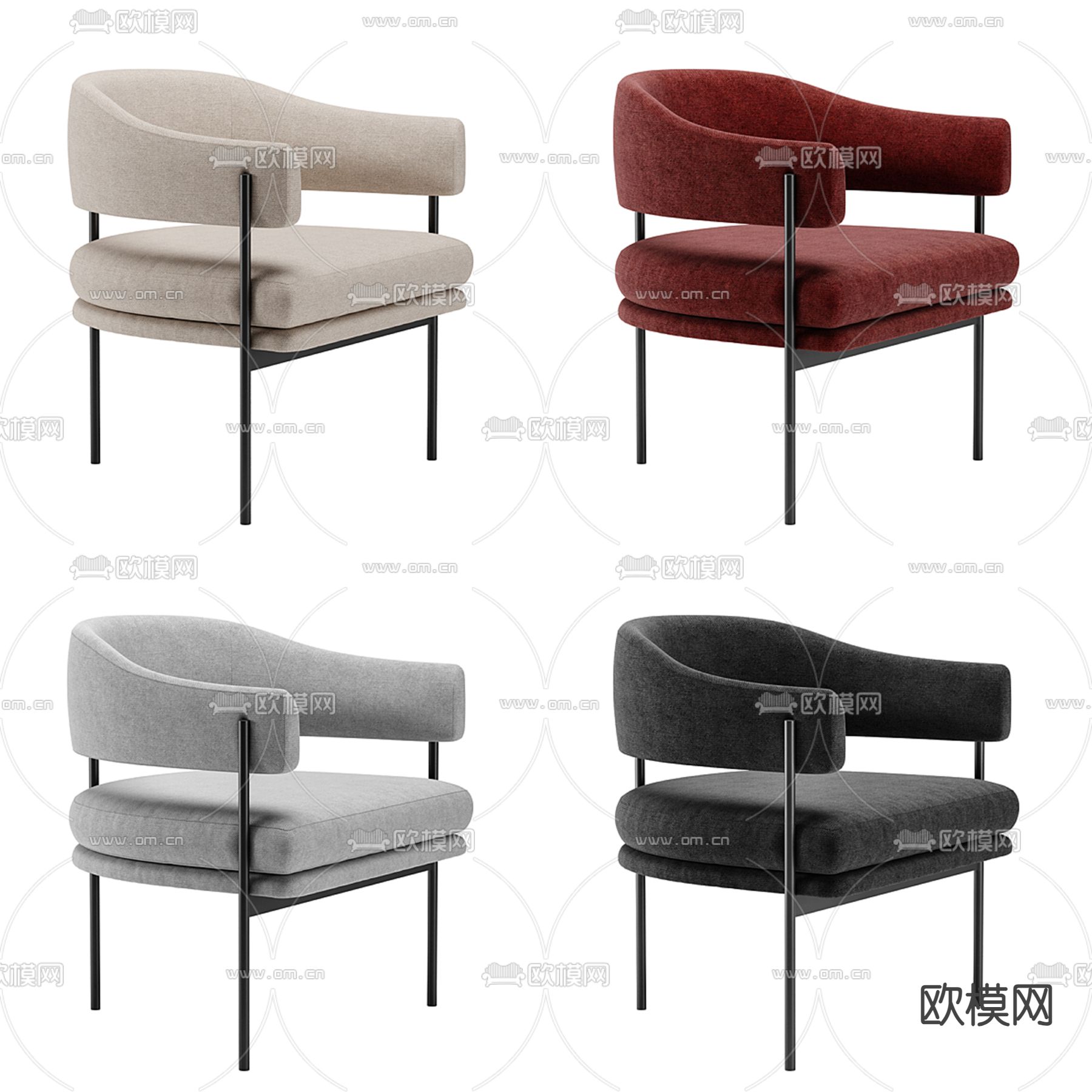 休闲椅3d模型下载
