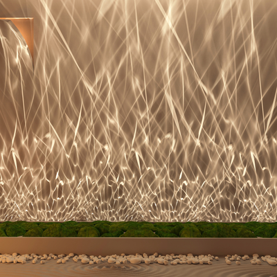  波纹灯 洗墙灯 装饰灯su模型 