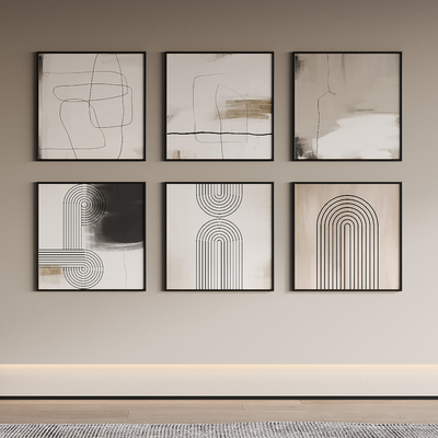  现代装饰画su模型 