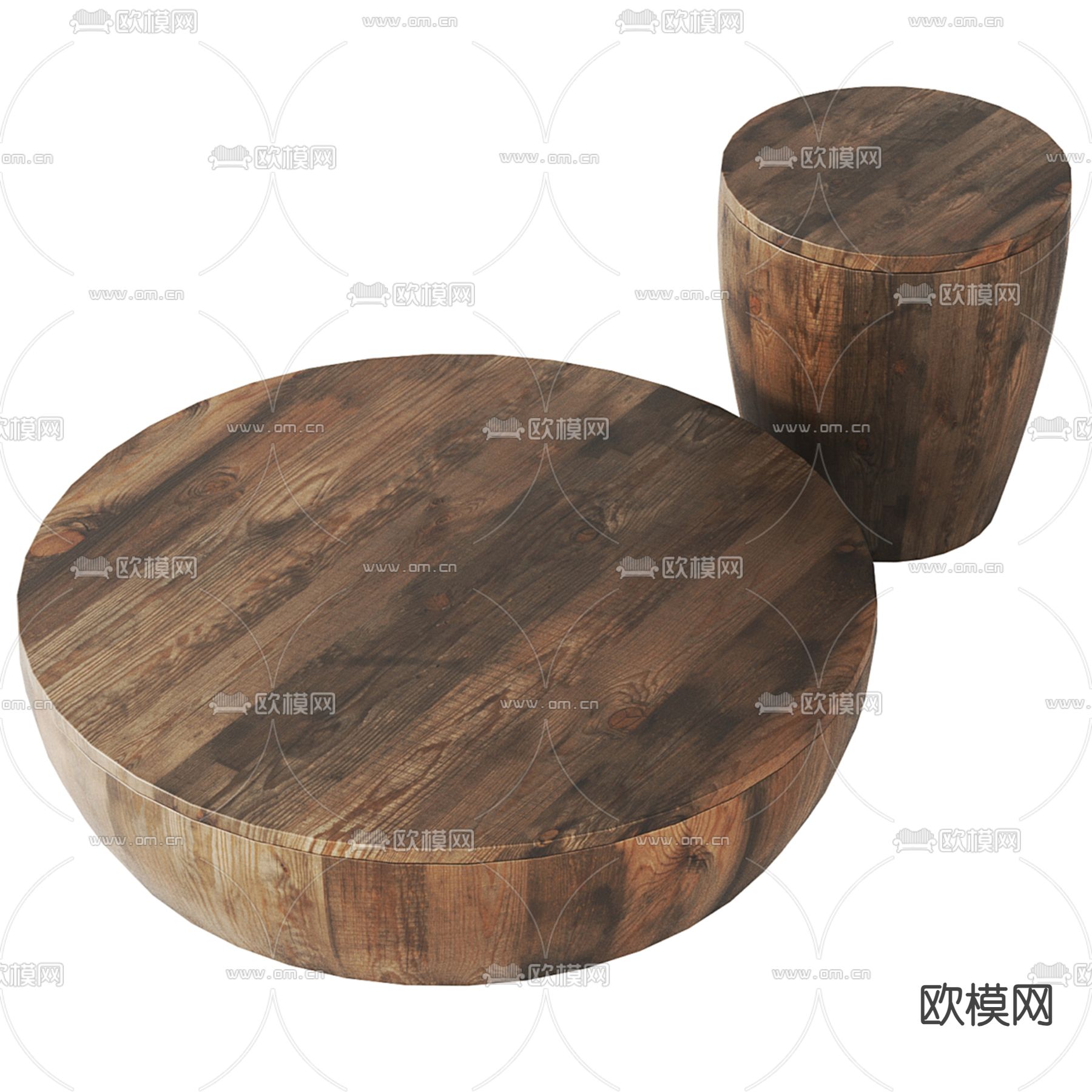 子母茶几3d模型下载（渲染图2）