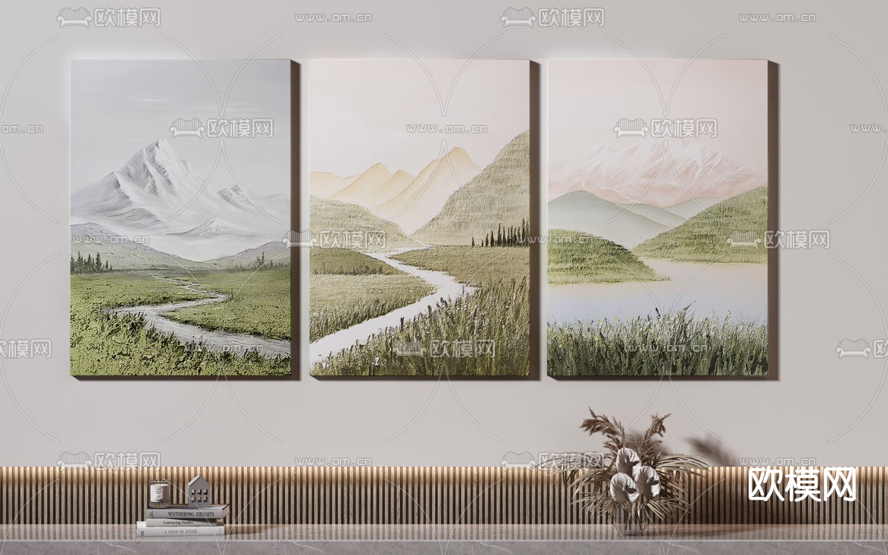 装饰画 肌理画 挂画3d模型下载