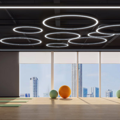  瑜伽室 健身房su模型 