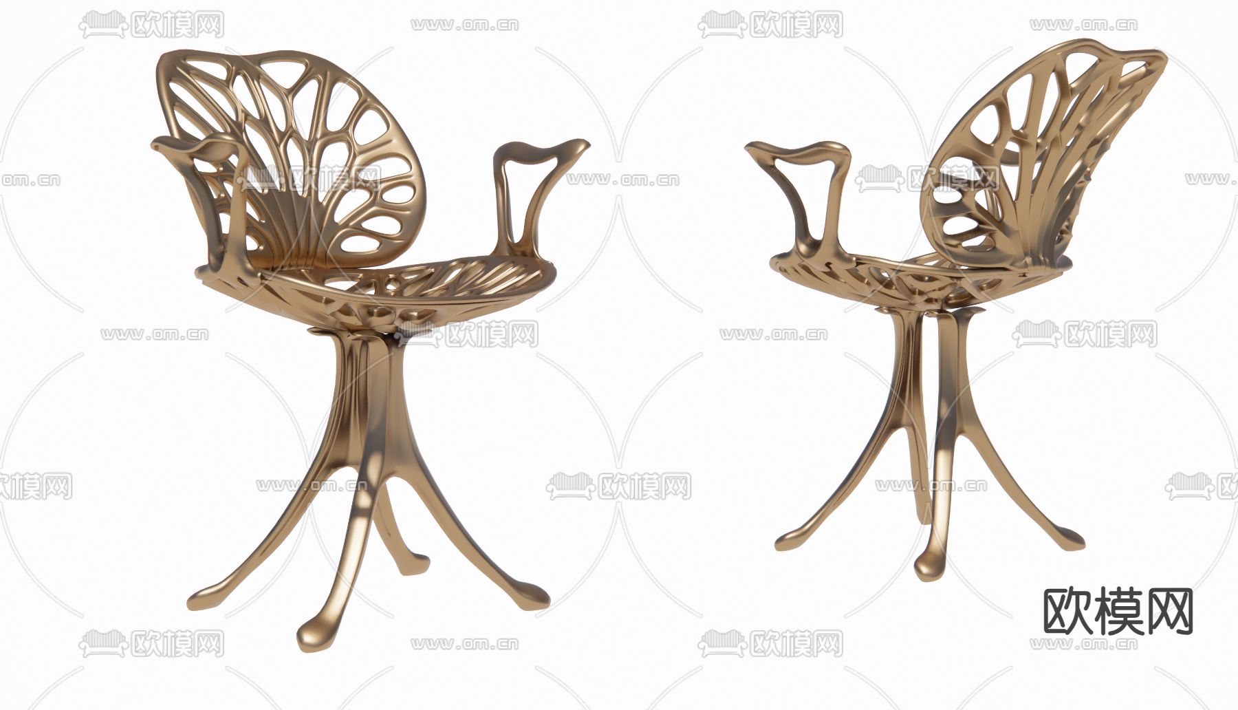 欧式椅子su模型下载（渲染图2）