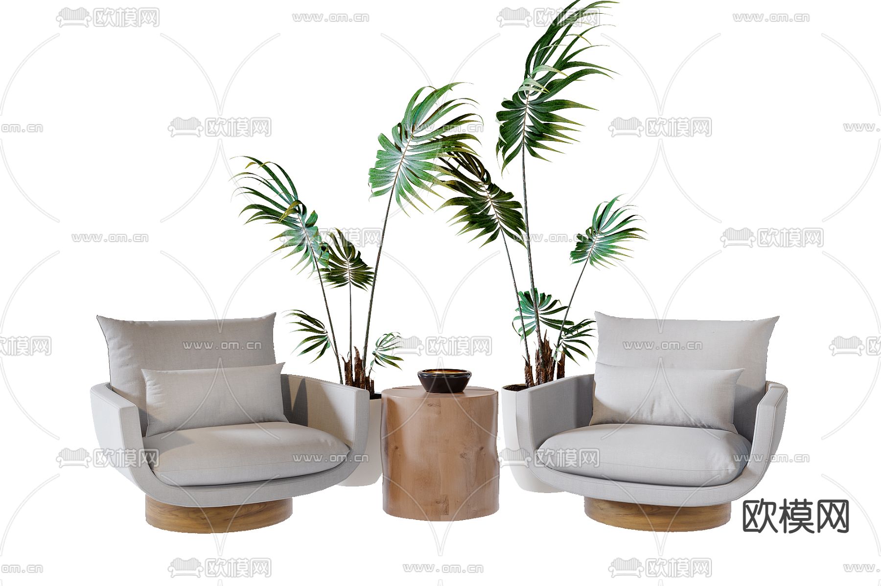 北欧单人沙发 休闲沙发3d模型下载