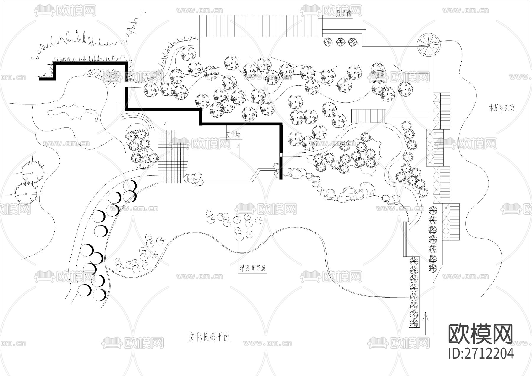 中心湖 文化长廊节点大样下载（渲染图2）