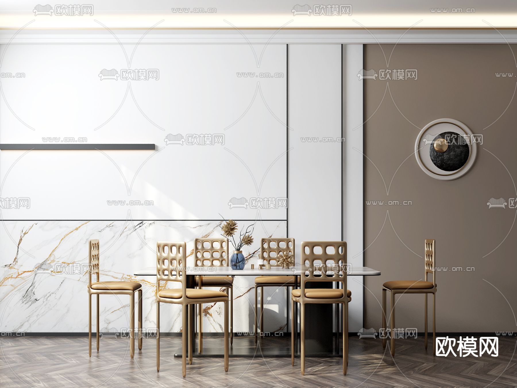 餐桌椅3d模型下载