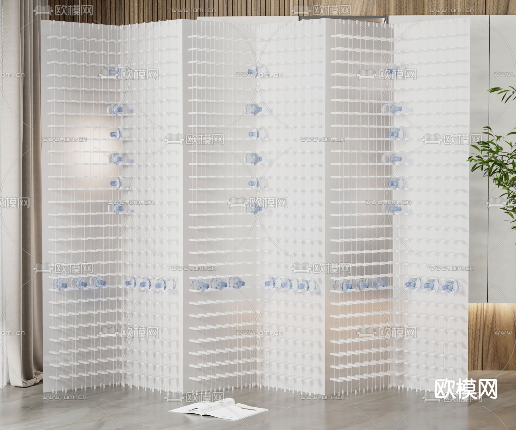 现代屏风 隔断su模型下载（渲染图1）