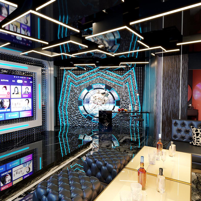  现代KTV包厢su模型 