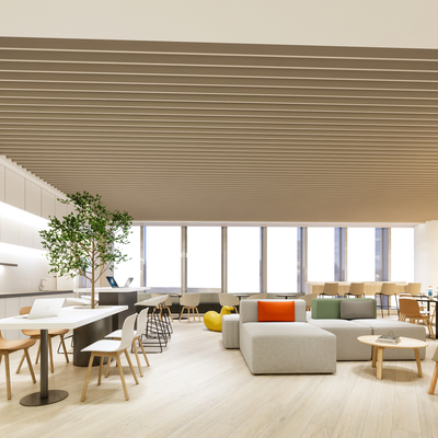  休闲区 茶水区su模型 