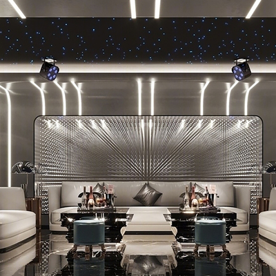  现代KTV包厢su模型 