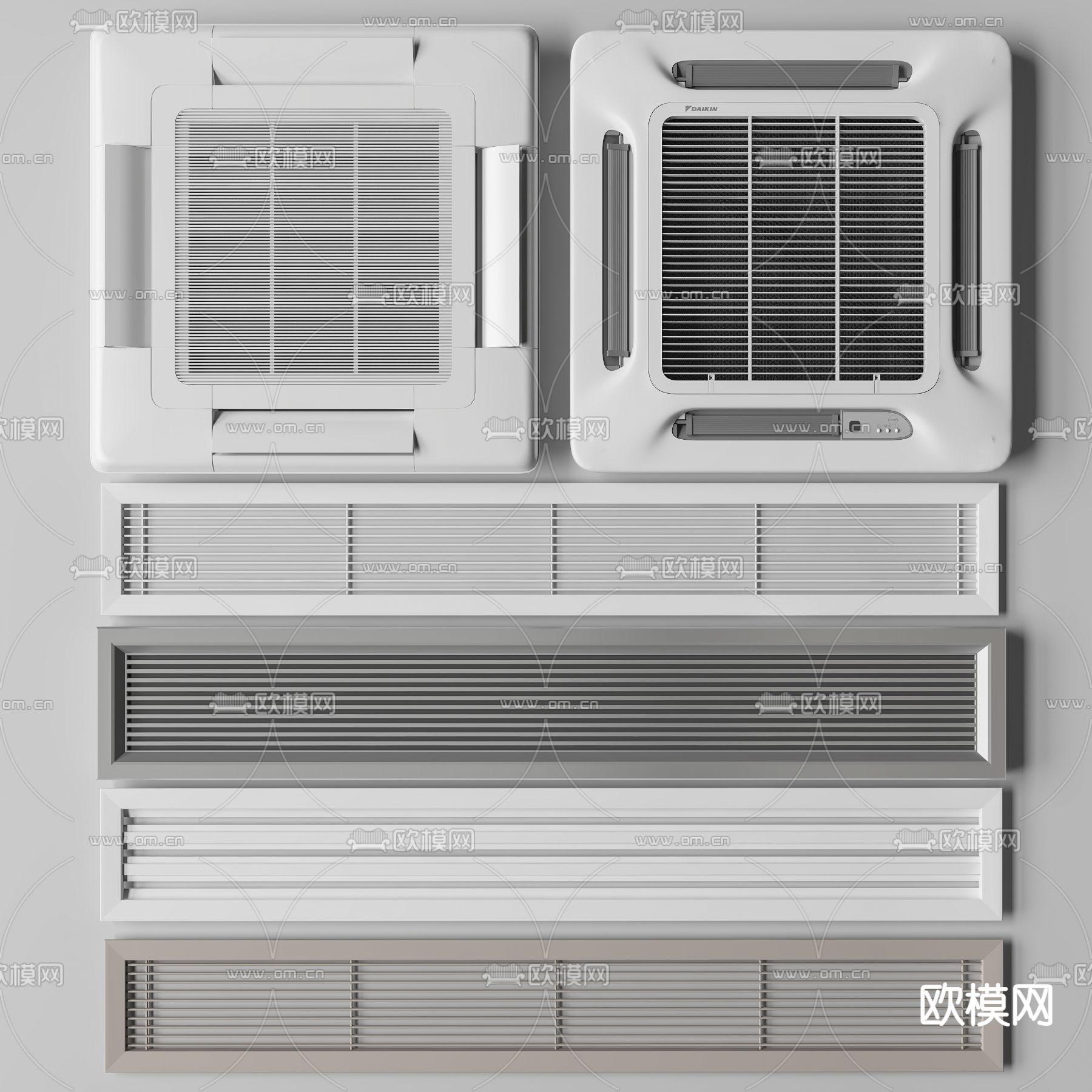中央空调 出风口 天花机3d模型下载