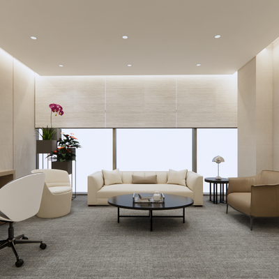  现代洽谈室su模型 