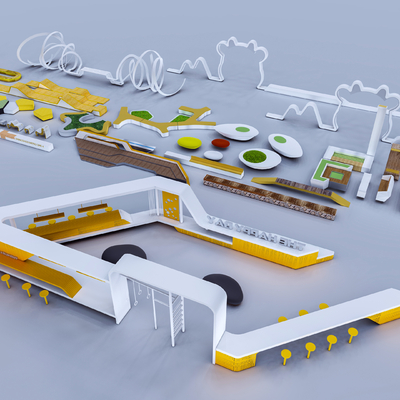  景观座椅 树池坐凳su模型 