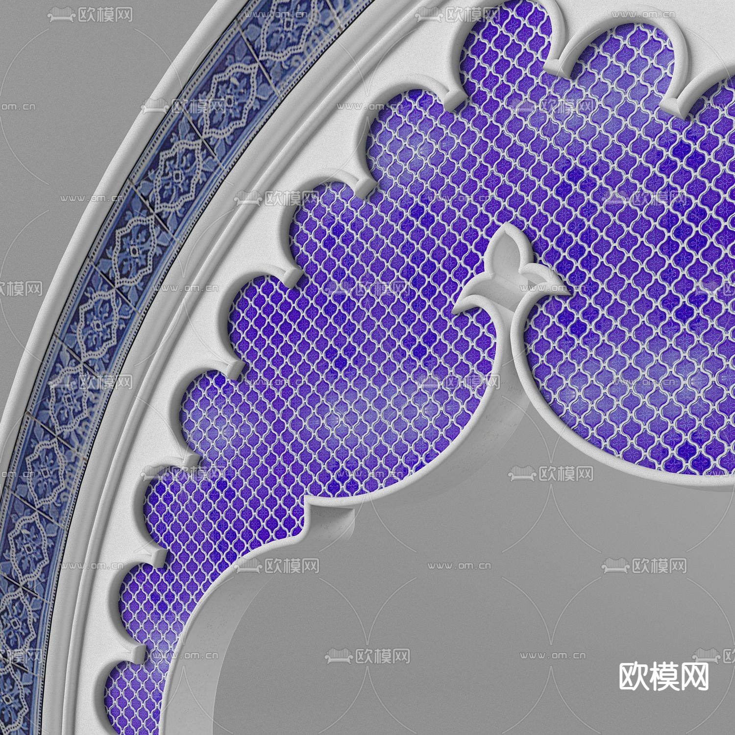 欧式实木拱门su模型下载（渲染图3）