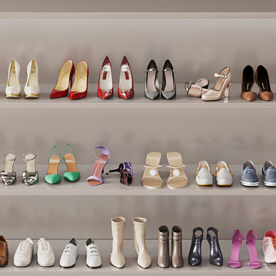  鞋子 高跟鞋 皮鞋 休闲鞋su模型 