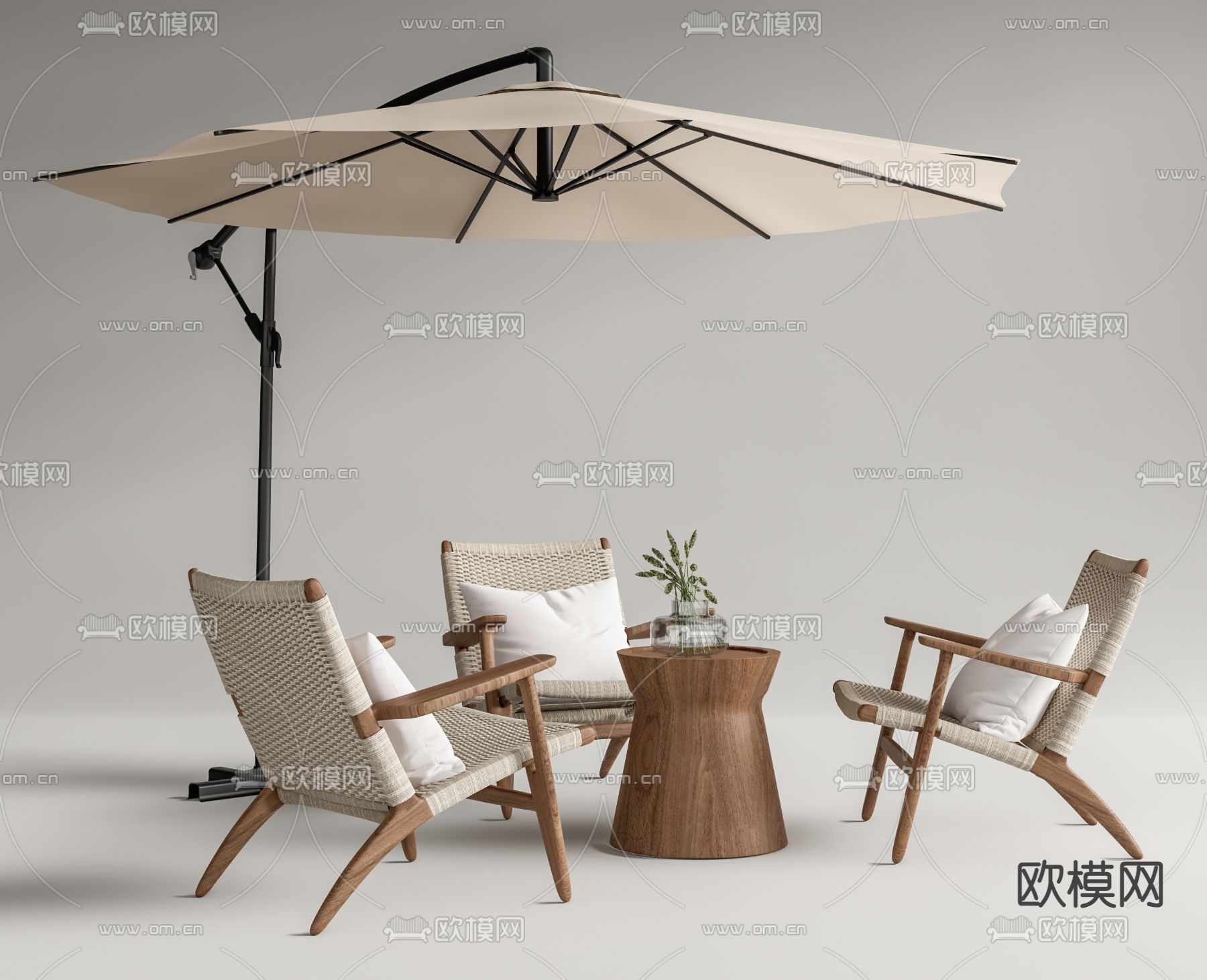 户外桌椅 休闲桌椅3d模型下载