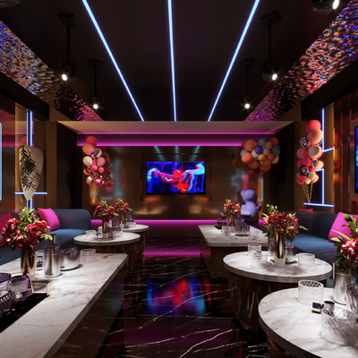  现代KTV包房su模型 