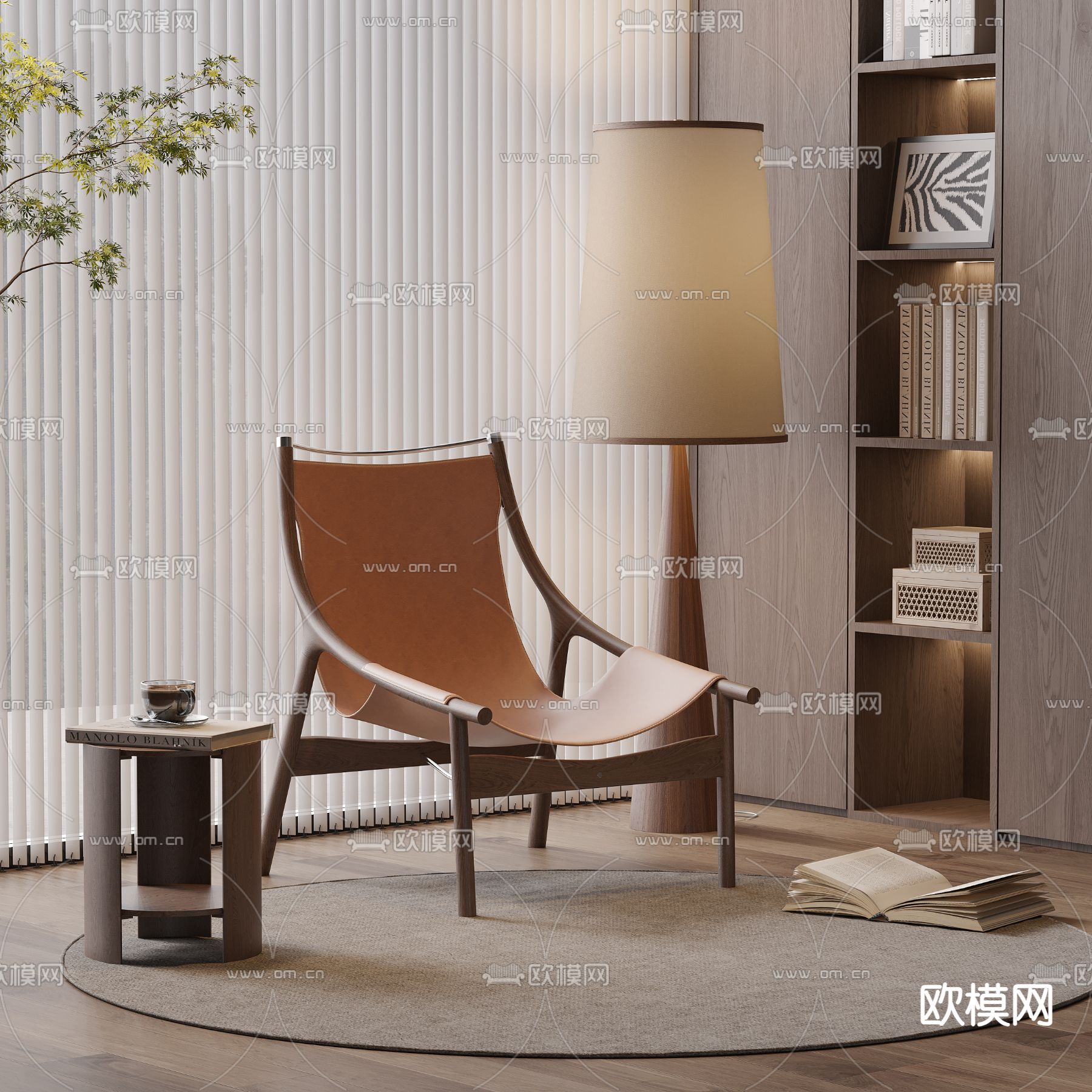 侘寂风椅子 休闲椅3d模型下载