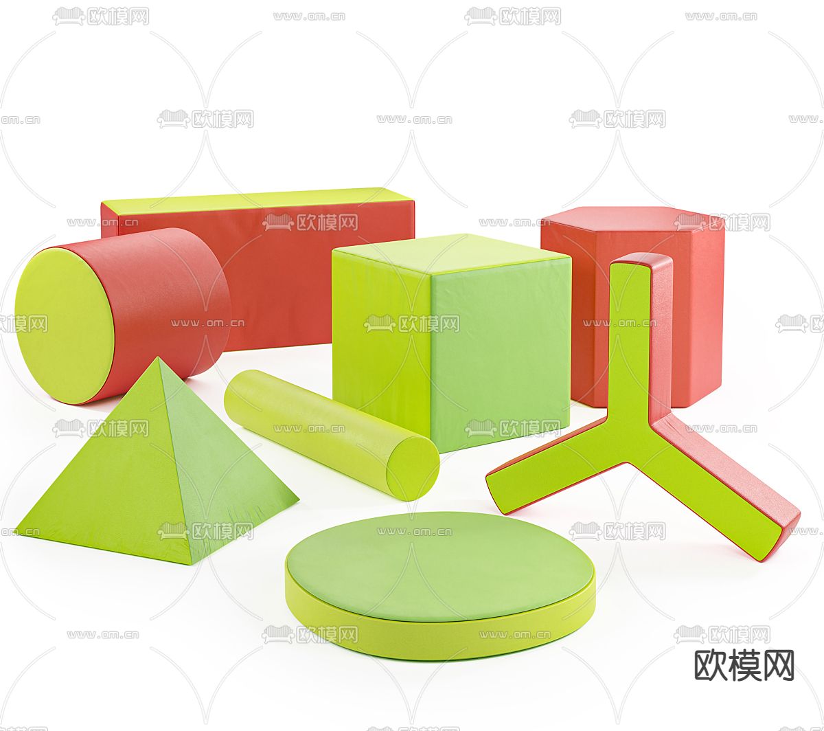 儿童游乐设施 玩具3d模型下载（渲染图2）