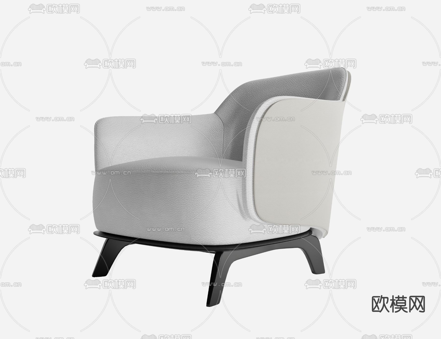 poliform 休闲椅 洽谈椅su模型下载（渲染图1）