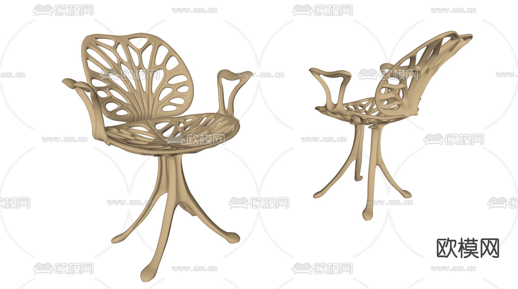 欧式椅子su模型下载（渲染图1）