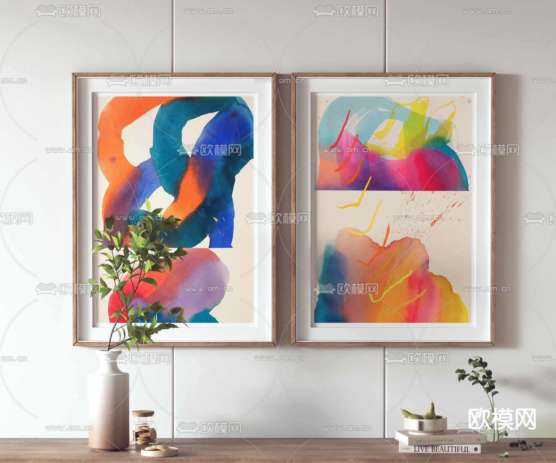 装饰画 彩绘画 挂画3d模型下载