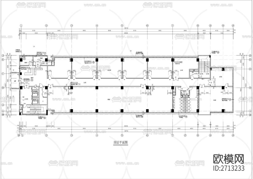 整套研發(fā)辦公樓建筑cad施工圖下載(渲染圖3)