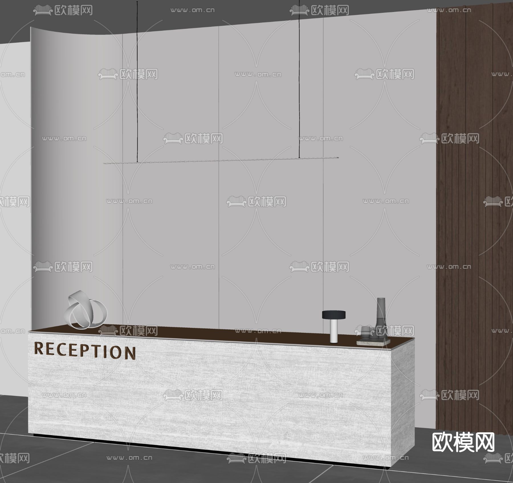 服务台su模型下载（渲染图2）