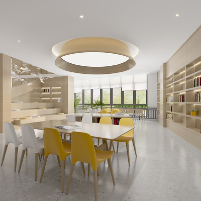  图书馆 书店su模型 