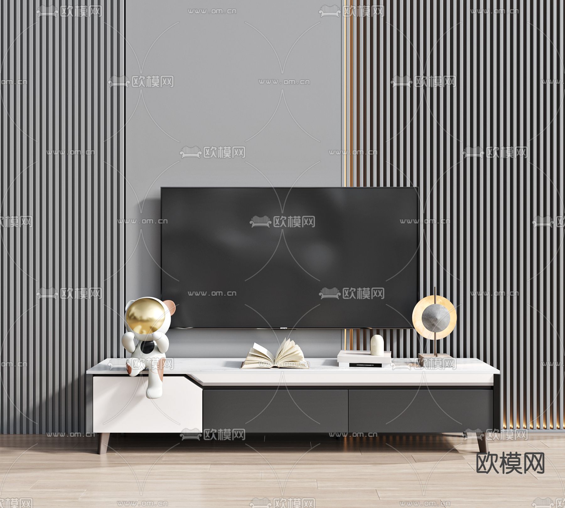 电视柜3d模型下载