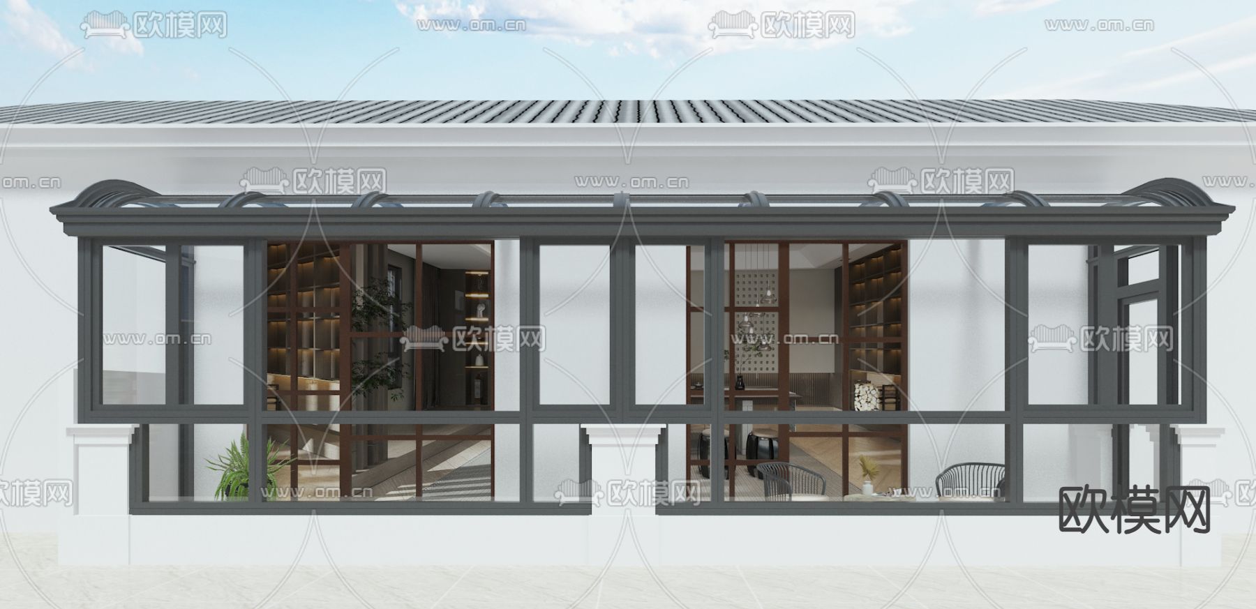 阳光房 露台免费3d模型下载（渲染图2）
