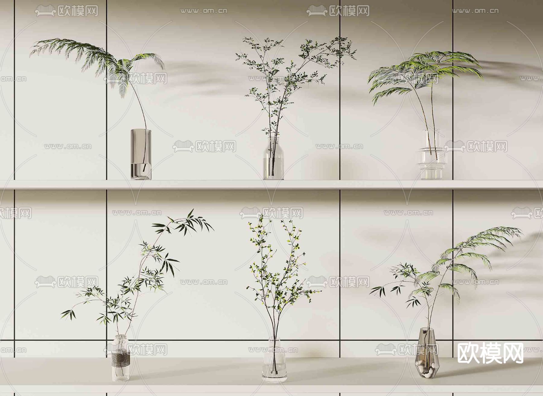 水生植物 水培绿植3d模型下载