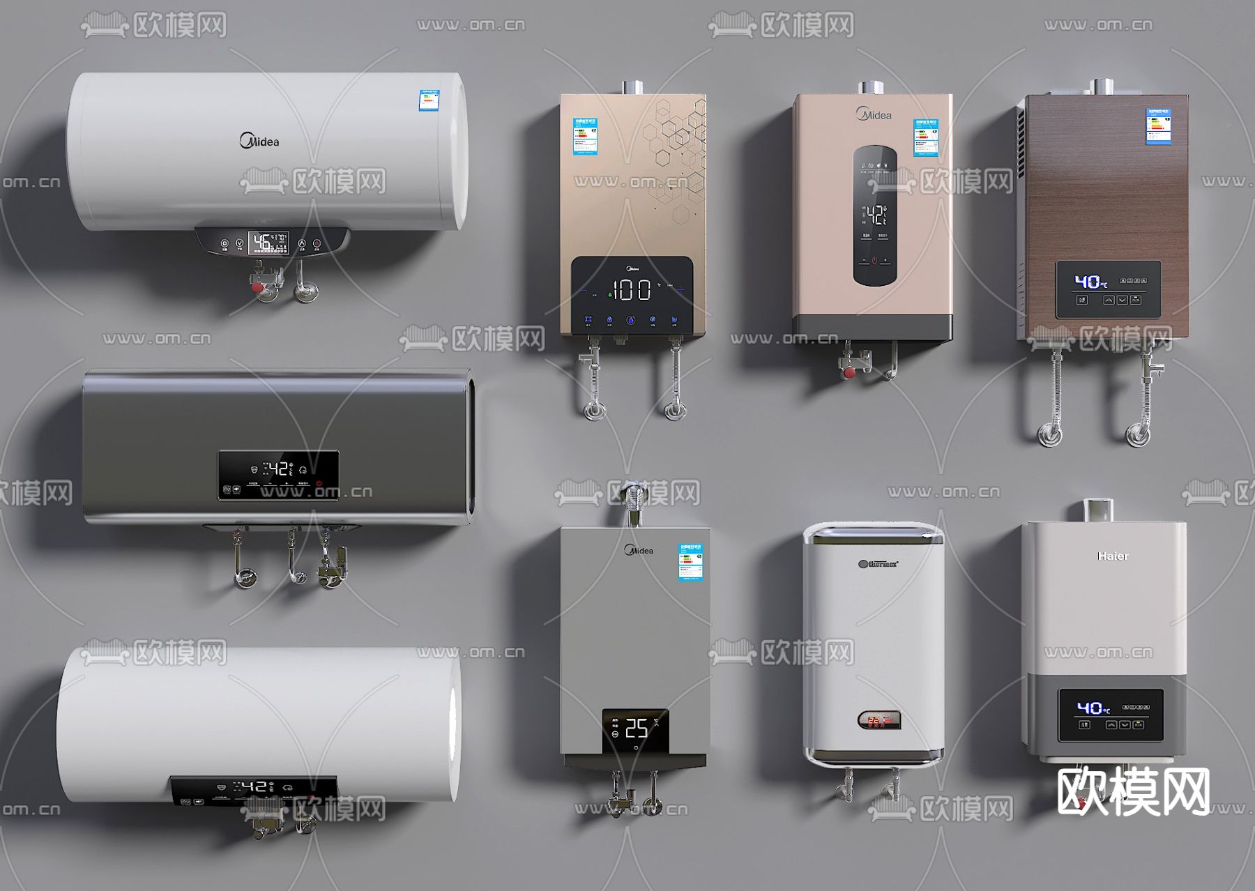 电热水器 直排热水器3d模型下载