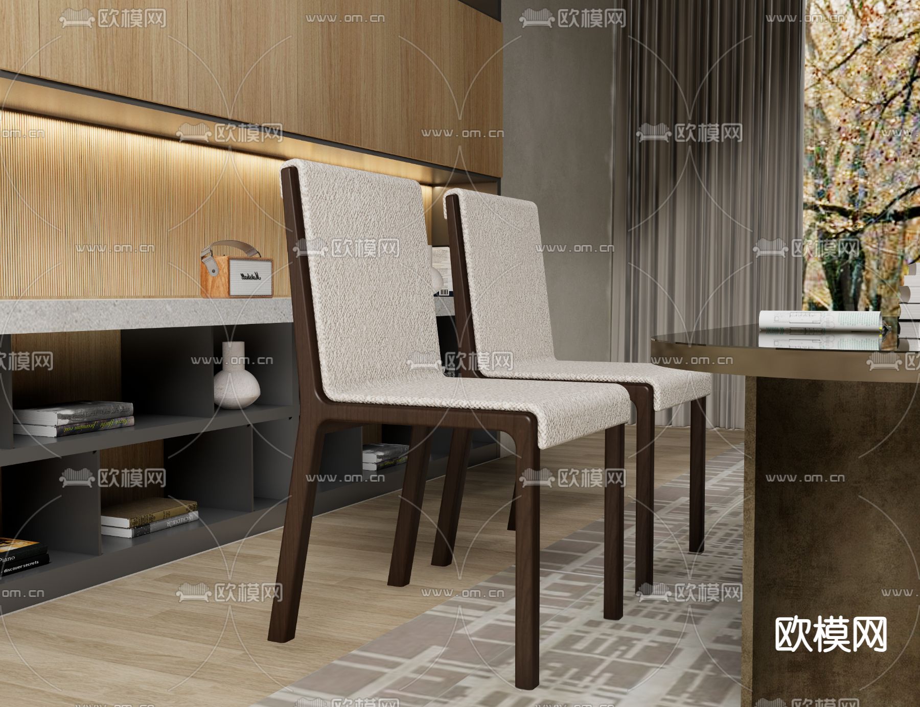 molteni 餐椅su模型下载（渲染图1）