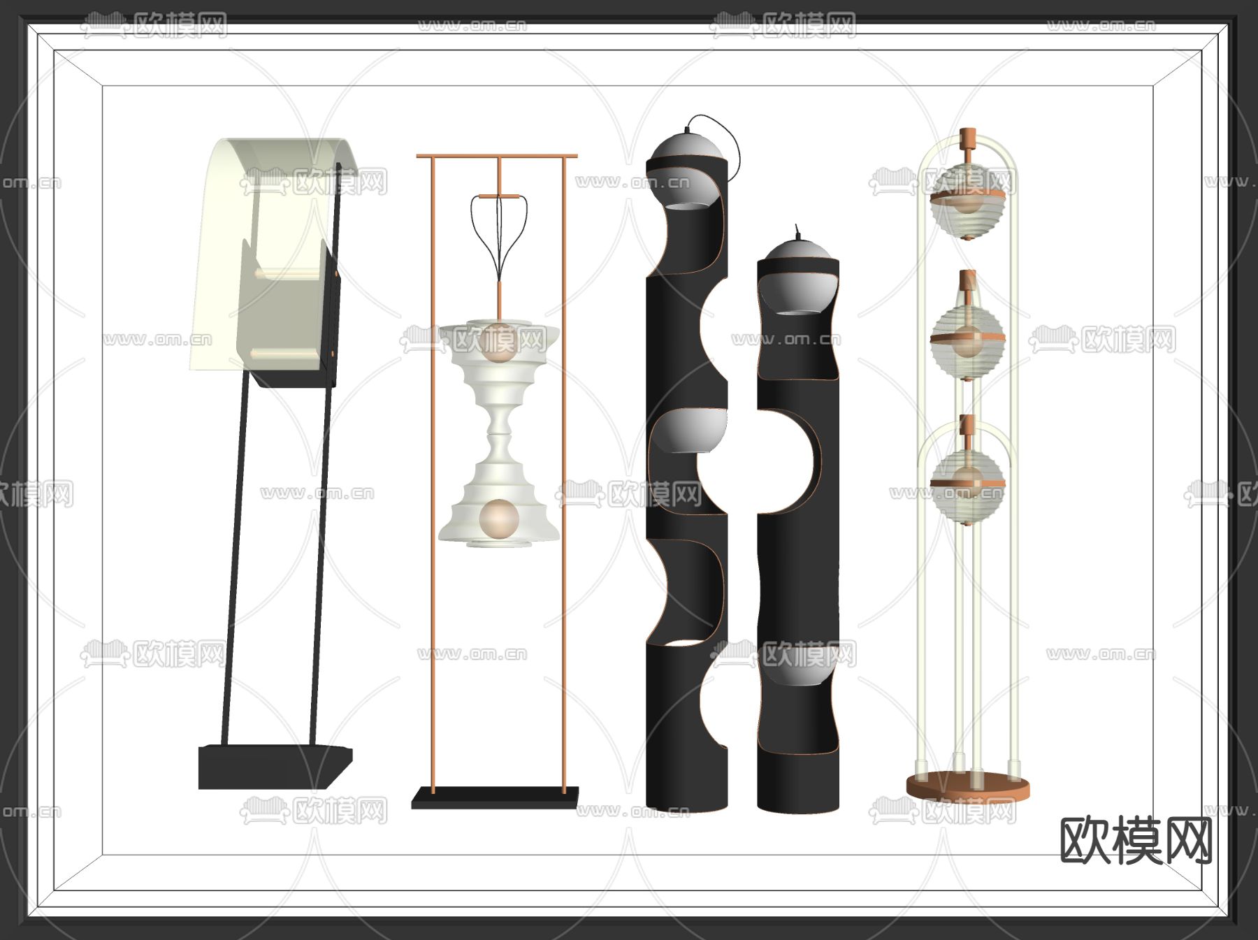 落地灯su模型下载（渲染图2）