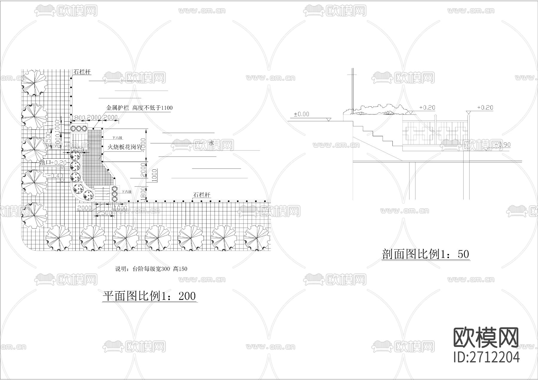 中心湖 文化长廊节点大样下载（渲染图3）