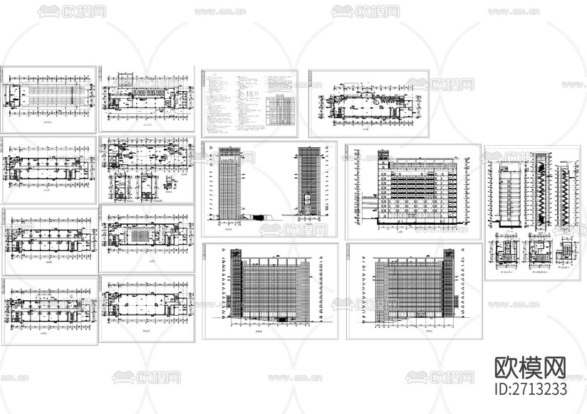 整套研發(fā)辦公樓建筑cad施工圖下載(渲染圖10)