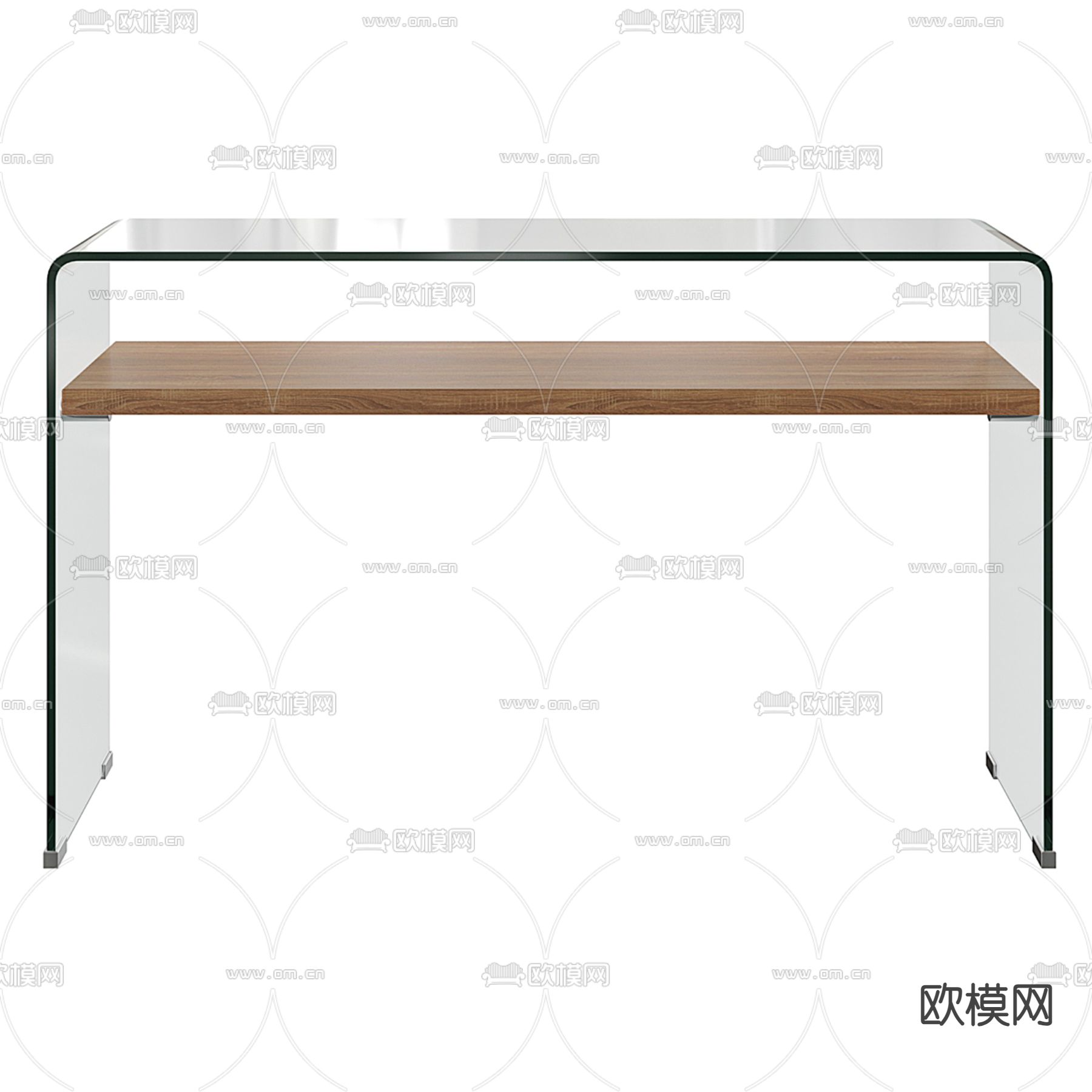 玻璃书桌 写字台3d模型下载（渲染图3）