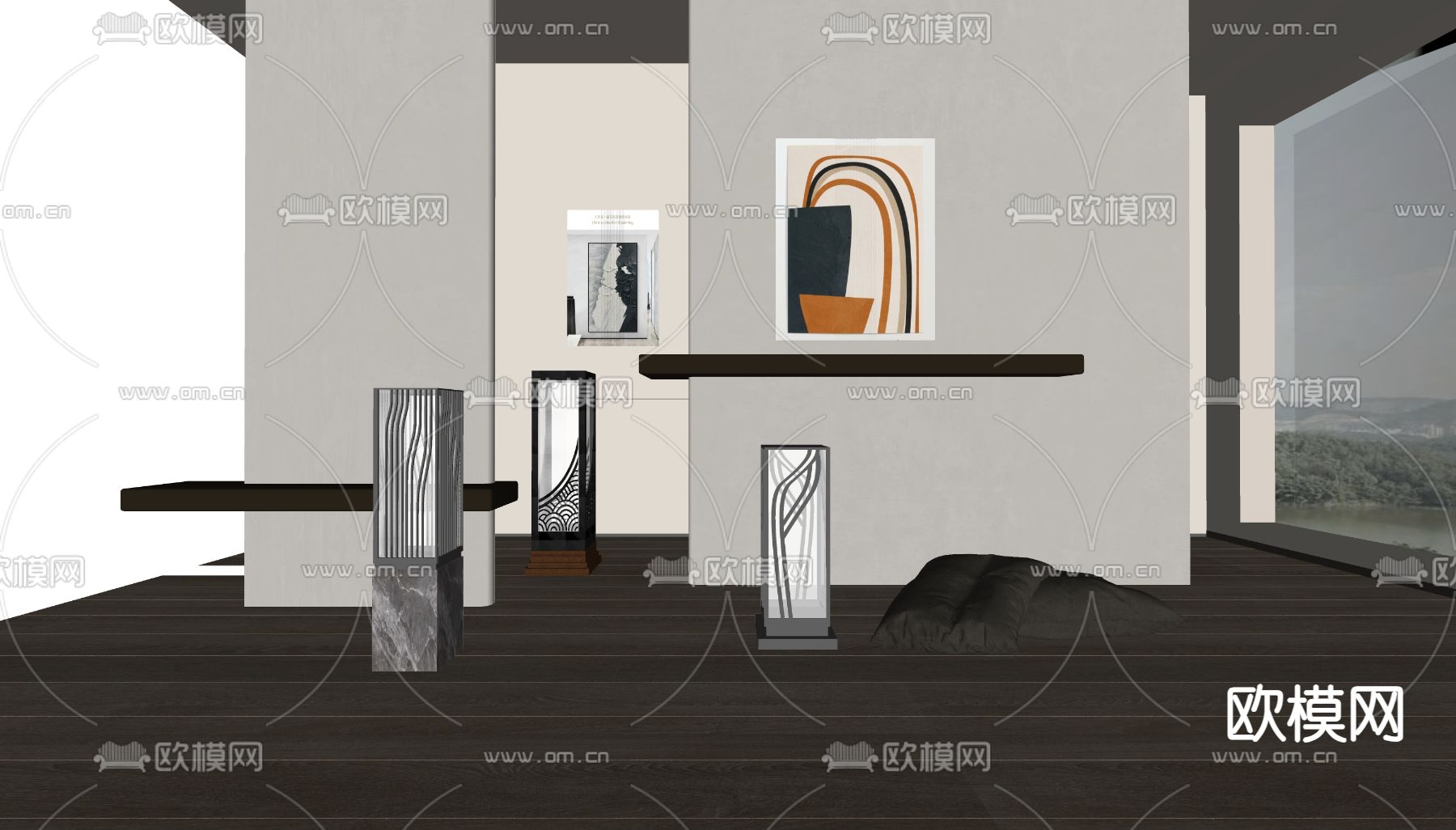 景观灯 草坪灯 庭院灯su模型下载（渲染图2）