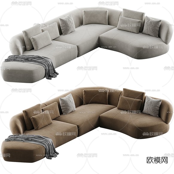 Molteni 多人沙发3d模型下载(渲染图3)