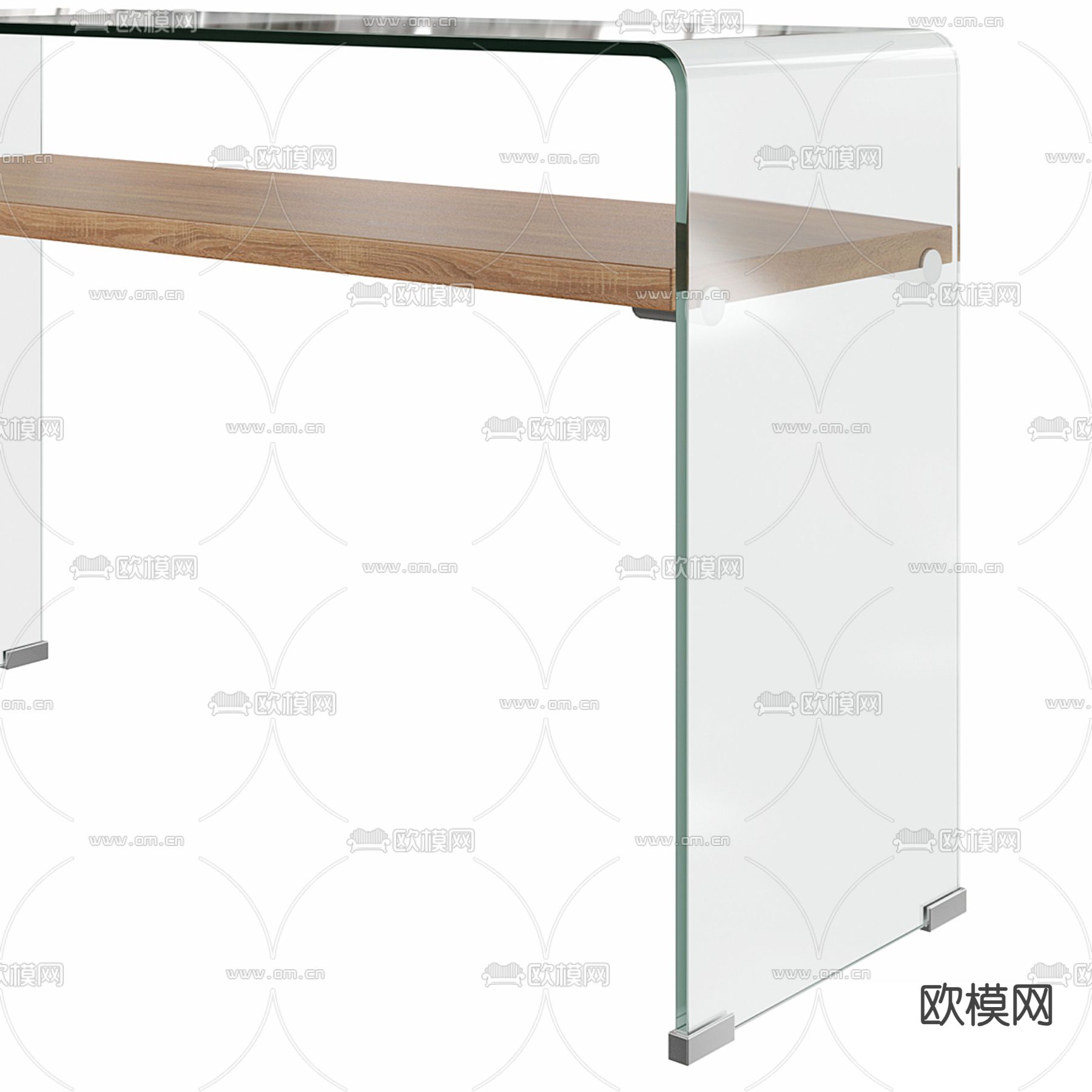玻璃书桌 写字台3d模型下载（渲染图4）