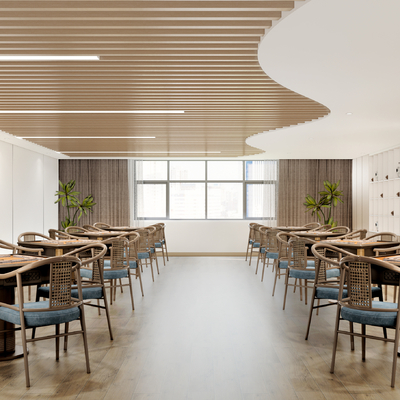  现代老年活动中心su模型 