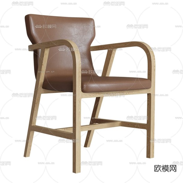 Maxalto 北欧餐桌椅3d模型下载(渲染图3)