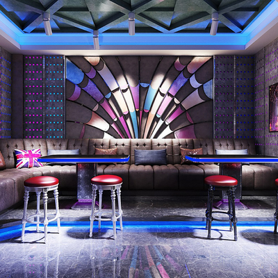  工业风KTV包厢su模型 