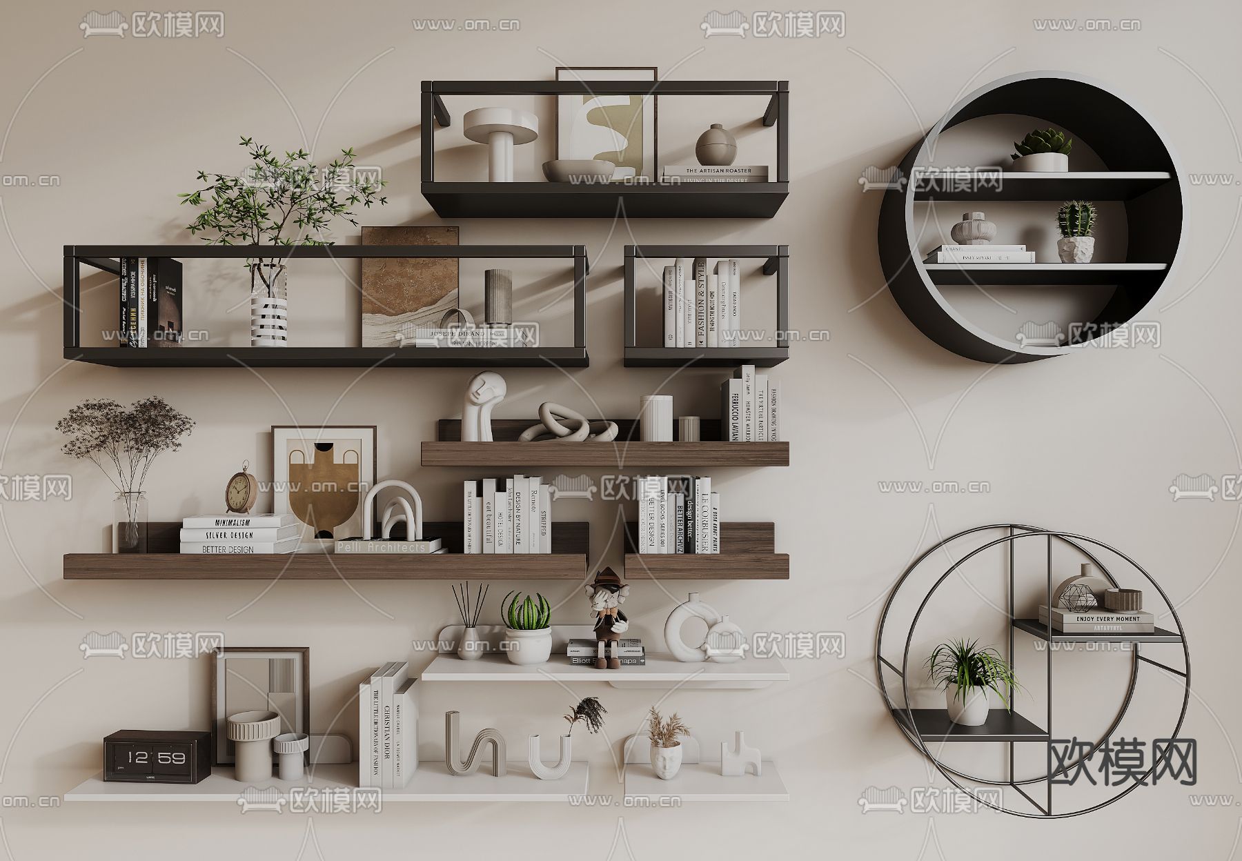 壁柜 吊柜 置物架3d模型下载