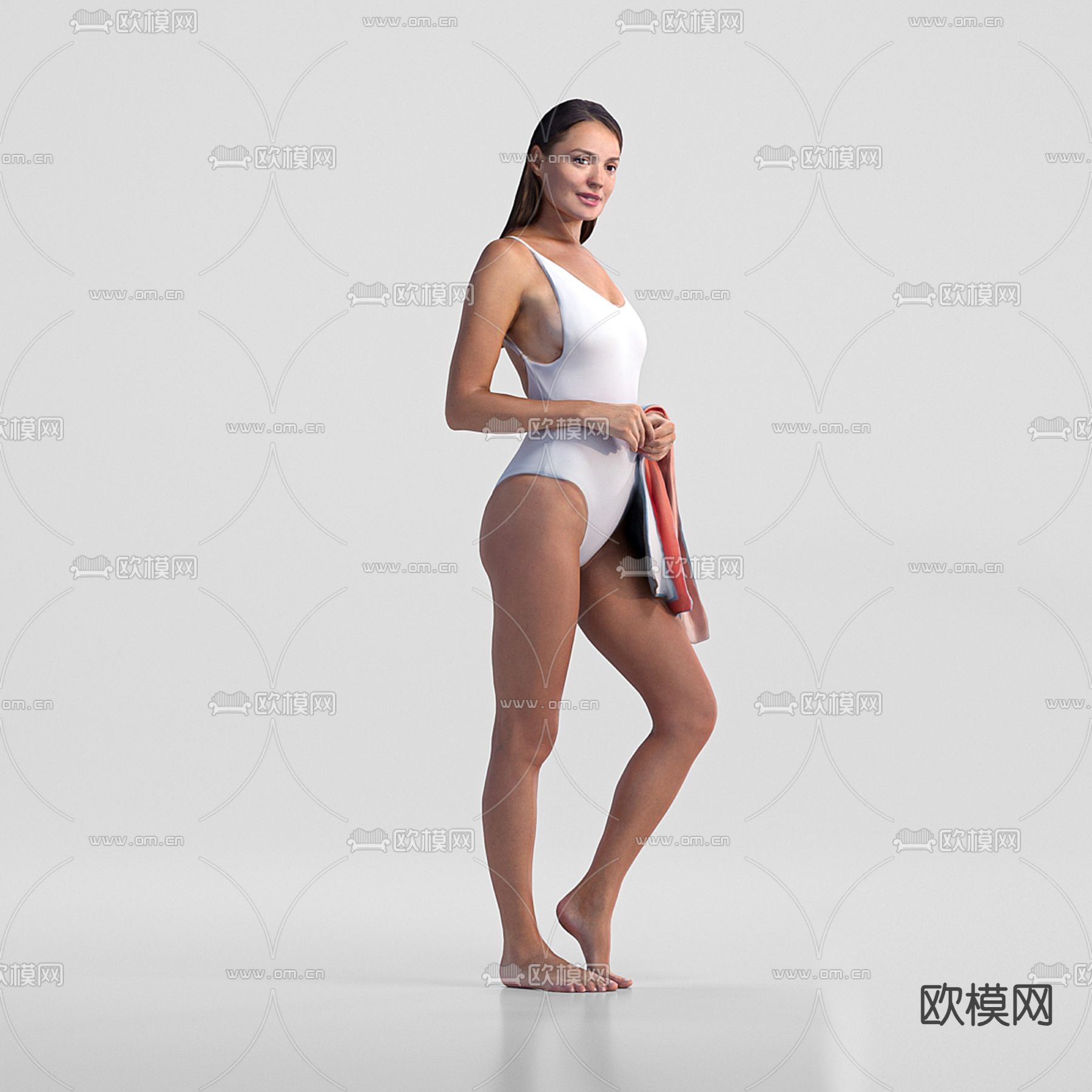 站姿人物 泳装人物3d模型下载