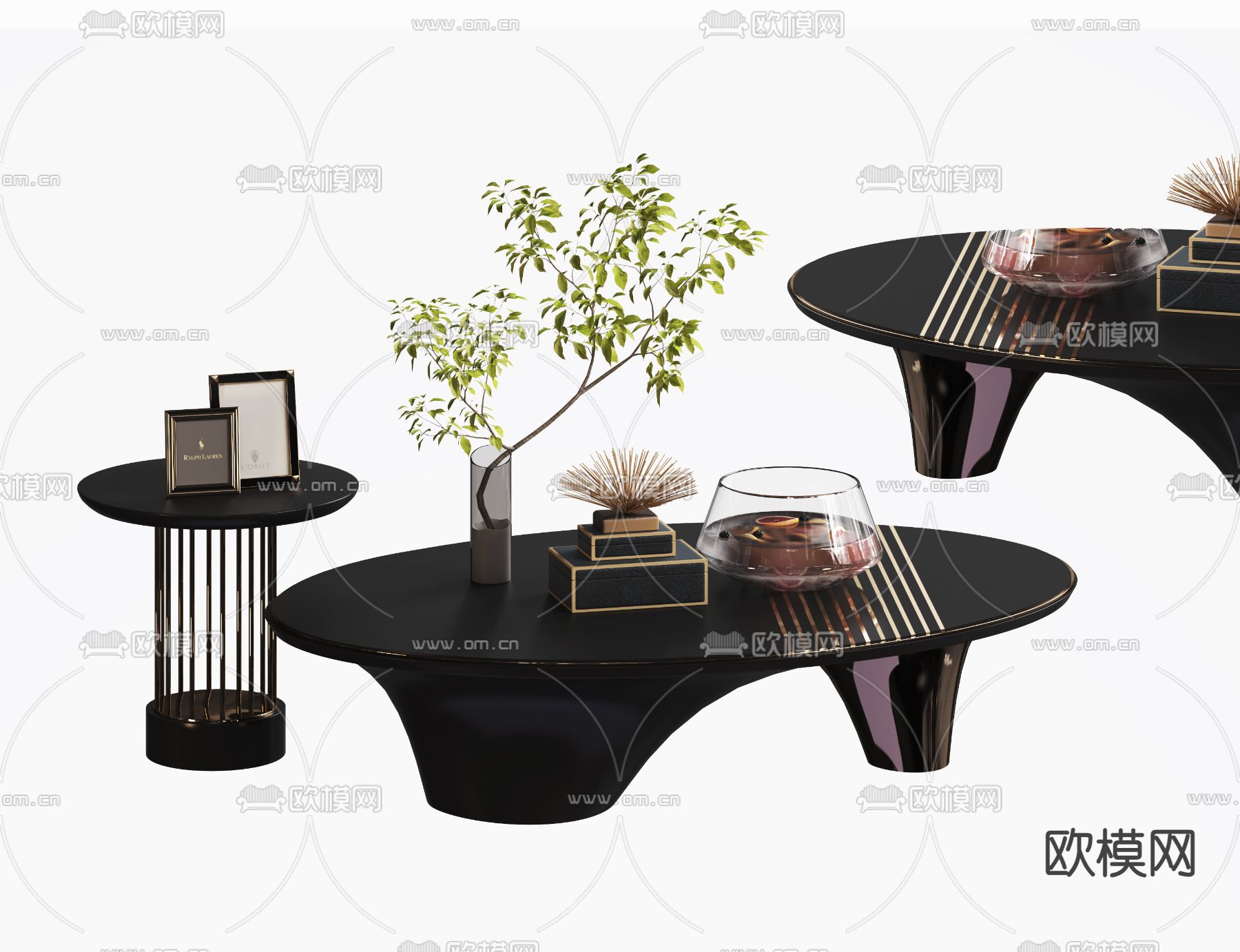 子母茶几3d模型下载