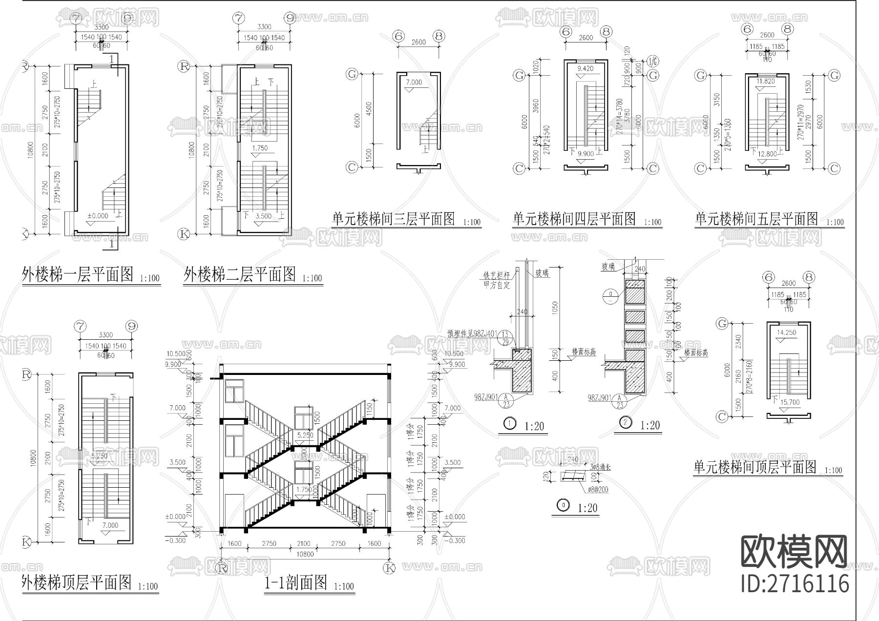 转角商住楼全套建筑cad施工图下载（渲染图9）